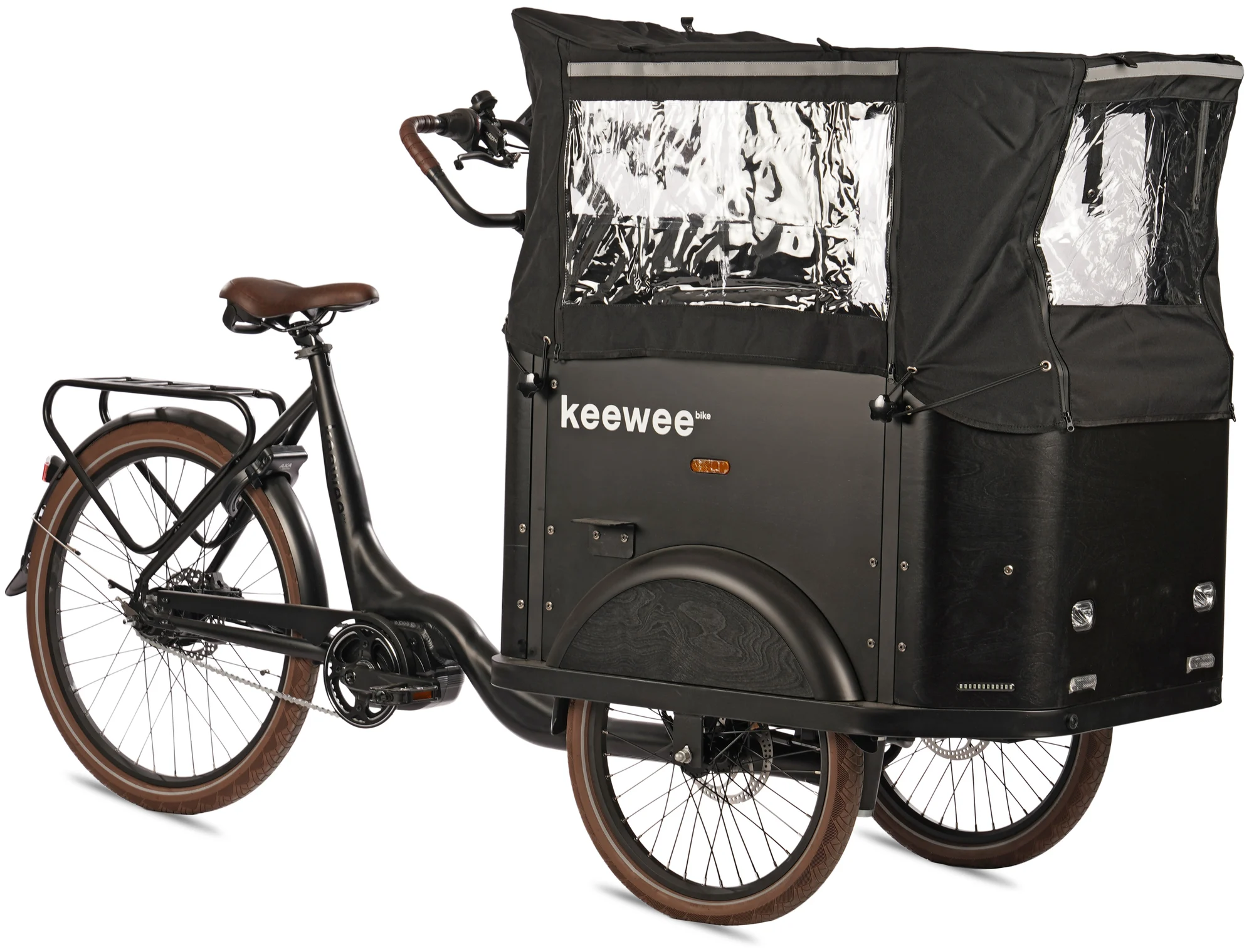 Keewee Bakfiets Deluxe 470 Wh Zwart