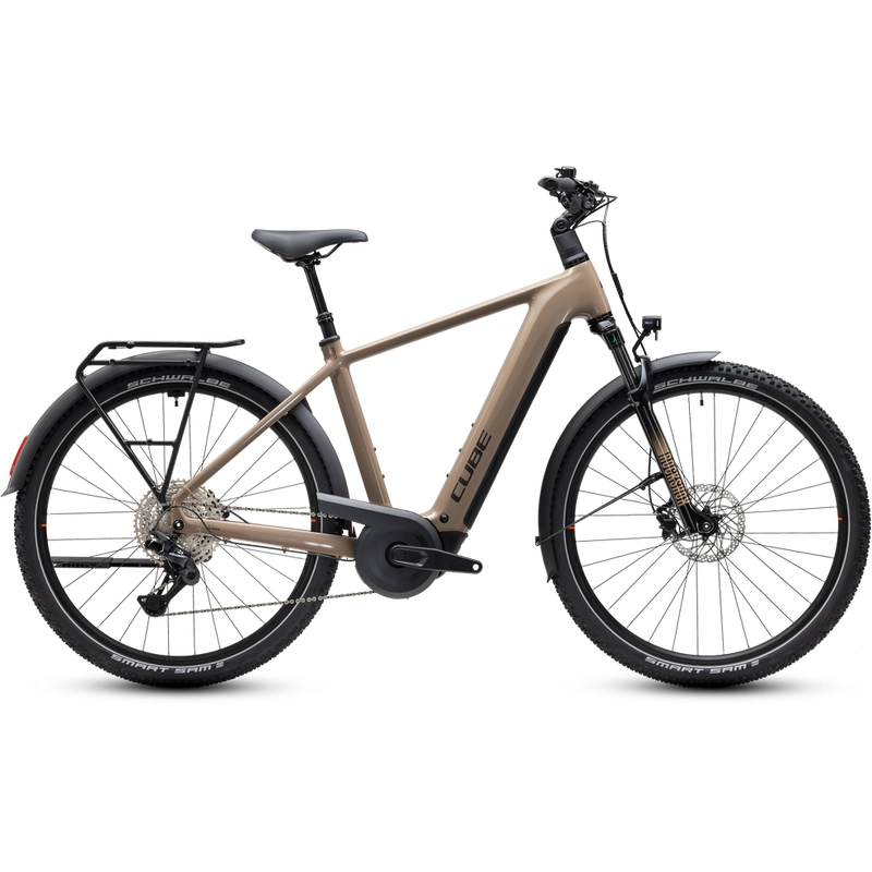 Cube Nuride Hybrid Pro 28 12V 100mm 800Wh Bosch Performance Line CX Cappuccino Black 2027 Maat S