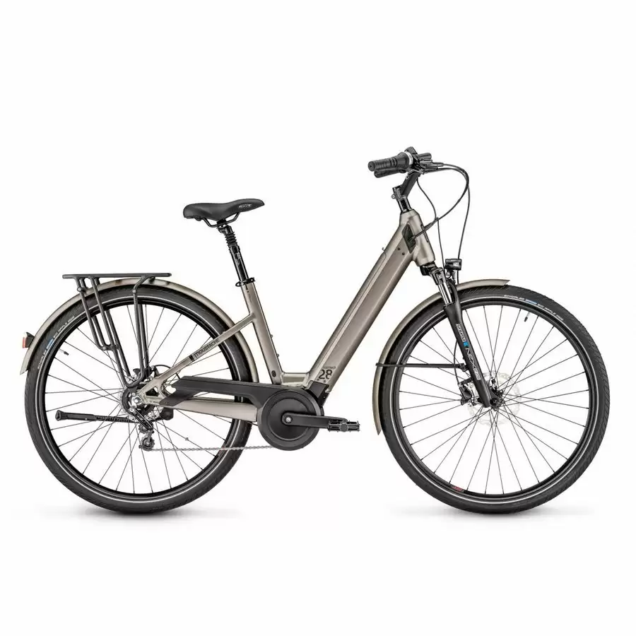 Moustache Bikes Samedi 28.3 Open 28" 5s 500Wh Bosch Active Plus Matgrijs Maat 39