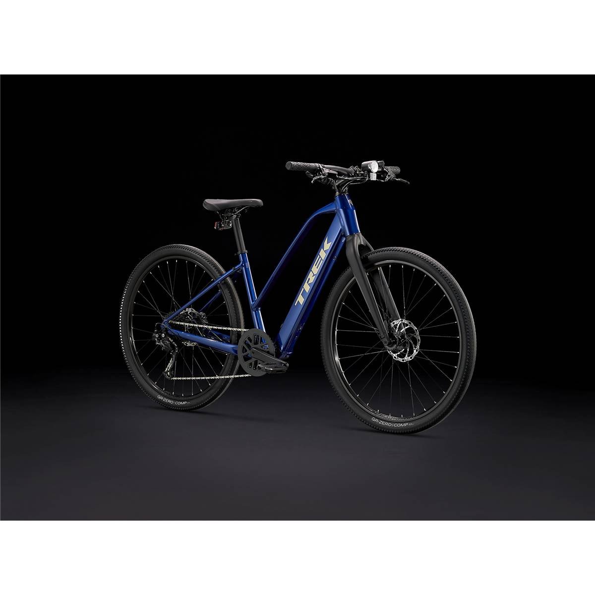 TREK Dual Sport+ 2 Stagger elektrische hybride fiets voor dames, blauw Hex 250Wh